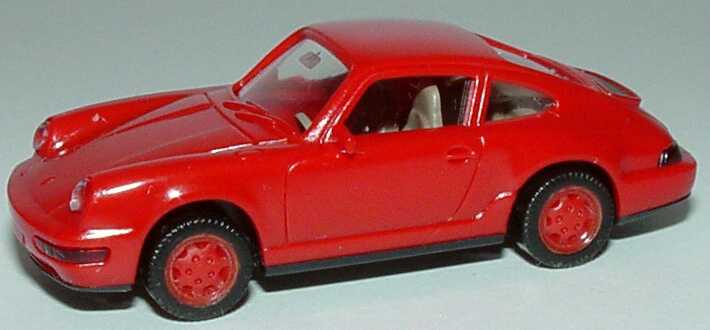 Foto 1:87 Porsche 911 Carrera 4 rot, Felgen rot Wiking 164