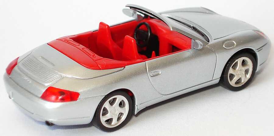 Foto 1:87 Porsche 911 Carrera (996) Cabrio silbermet., IA rot herpa 032551