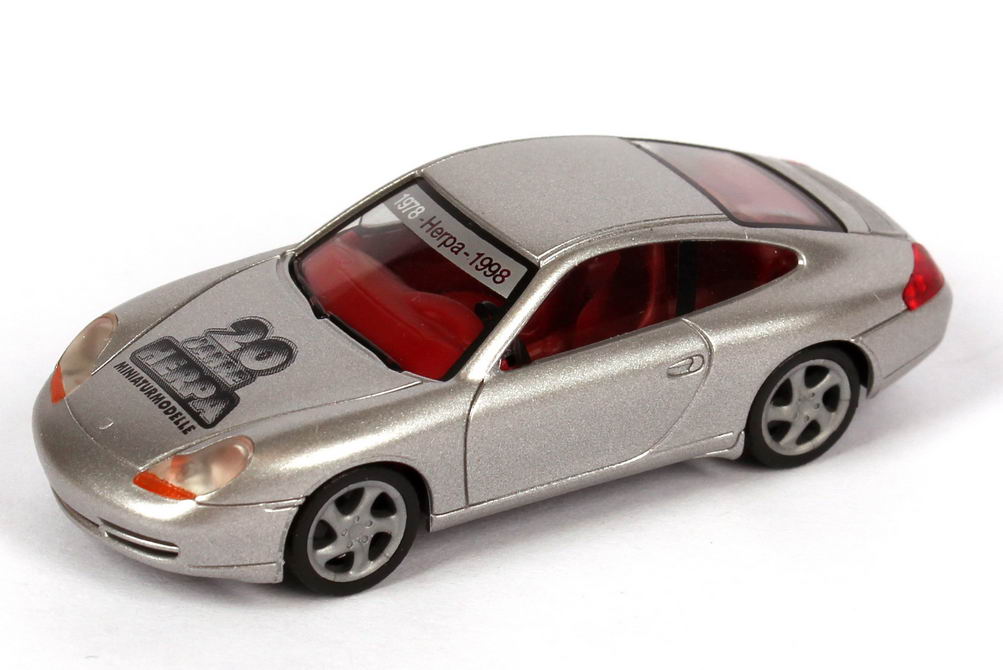 Foto 1:87 Porsche 911 Carrera (996) silber-met. 20 Jahre Herpa, Felgen grau herpa