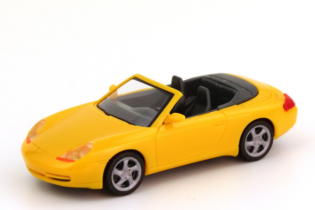 Foto 1:87 Porsche 911 Carrera Cabrio (996) gelb herpa 022552