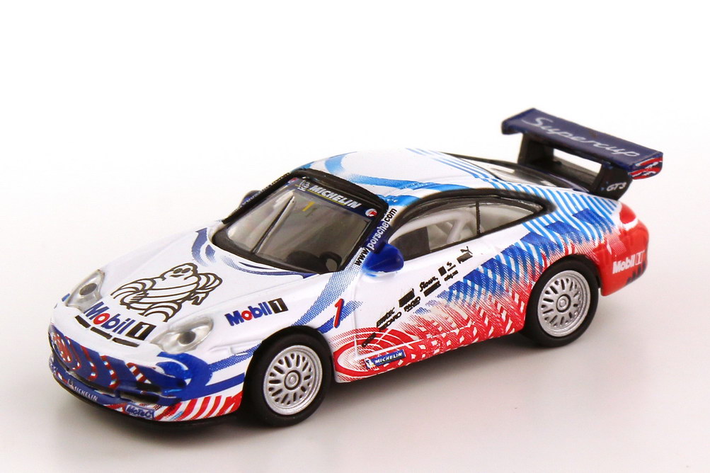 Foto 1:87 Porsche 911 GT3 Cup (996) PSC 2004 Michelin, Supercup Nr.1, VIP-Fahrzeug Schuco 25014