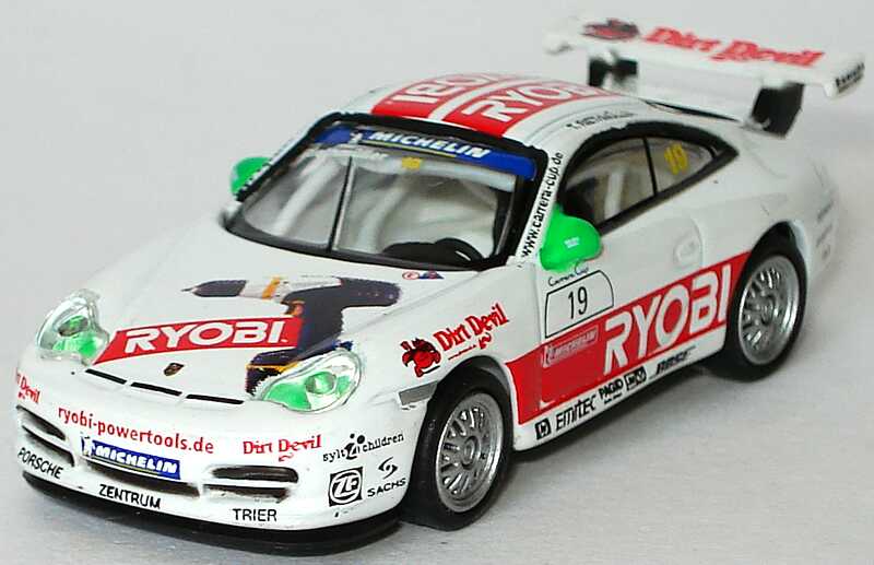 Foto 1:87 Porsche 911 GT3 Cup (996) PCC 2004 Schnabl Engineering, Ryobi, Dirt Devil Nr.19, Riethmüller Schuco 21946