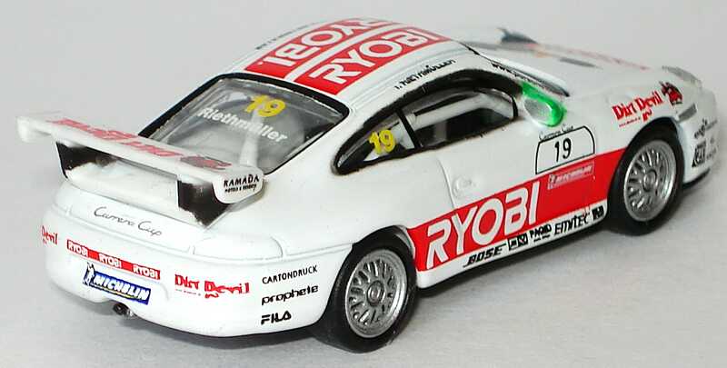 Foto 1:87 Porsche 911 GT3 Cup (996) PCC 2004 Schnabl Engineering, Ryobi, Dirt Devil Nr.19, Riethmüller Schuco 21946