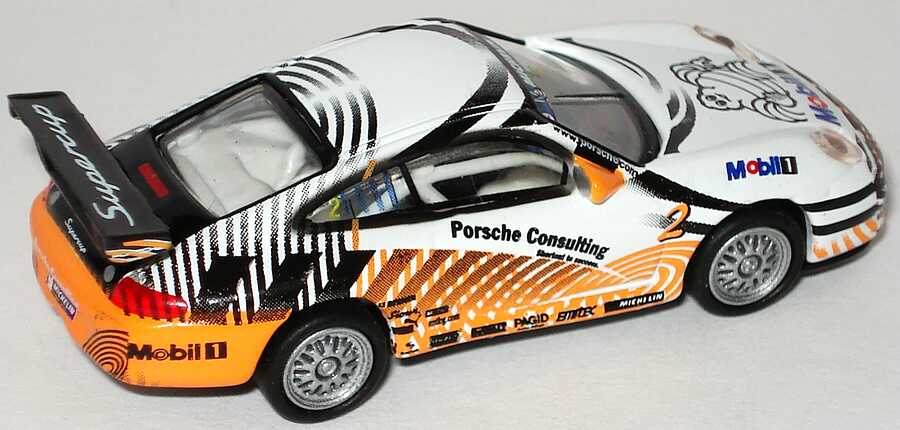 Foto 1:87 Porsche 911 GT3 Cup (996) PSC 2004 Porsche Consulting Nr.2, VIP-Fahrzeug Schuco 25015