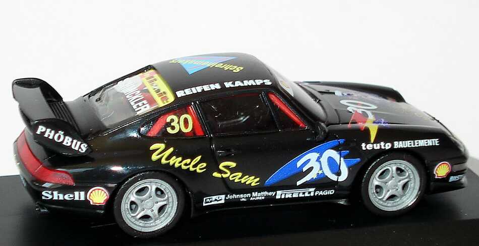 Foto 1:87 Porsche 911 RS Clubsport 993 PSC 1995 tolimit Uncle Sam Nr.30 Frank Schmickler - herpa 036719