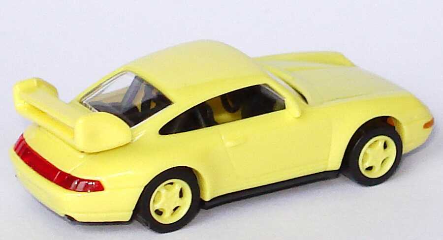 Foto 1:87 Porsche 911 RS Clubsport (993) ginstergelb, Felgen ginstergelb, mit Überrollbügel euromodell 00406