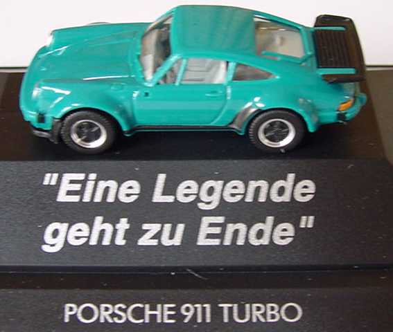 Foto 1:87 Porsche 911 turbo alttürkis Eine Legende geht zu Ende herpa