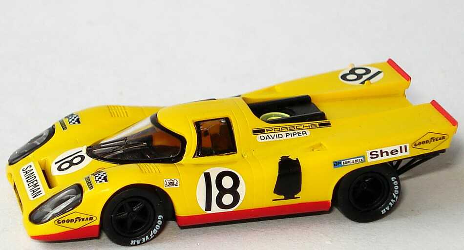 Foto 1:87 Porsche 917 K Set-Packung David Piper und seine Porsche 917 K (3x 917 K, grün + rot Nr.59 + gelb Nr.18) Brekina 16099