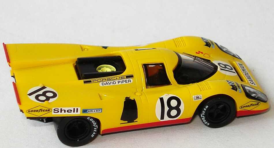 Foto 1:87 Porsche 917 K Set-Packung David Piper und seine Porsche 917 K (3x 917 K, grün + rot Nr.59 + gelb Nr.18) Brekina 16099