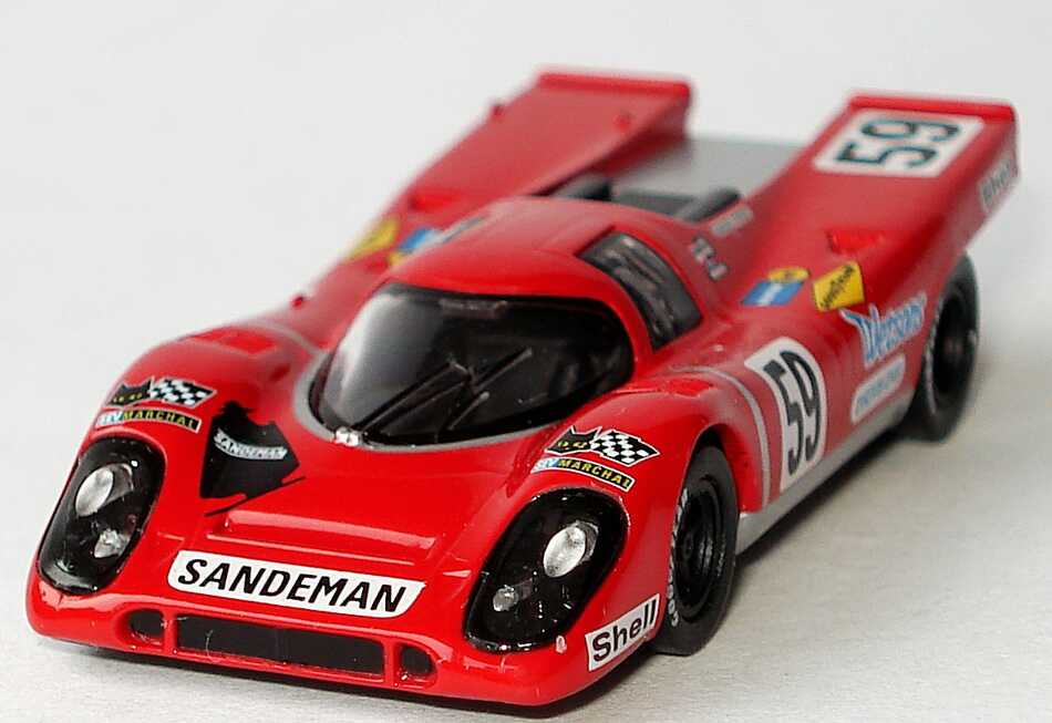Foto 1:87 Porsche 917 K Set-Packung David Piper und seine Porsche 917 K (3x 917 K, grün + rot Nr.59 + gelb Nr.18) Brekina 16099