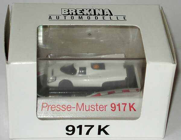 Foto 1:87 Porsche 917 K weiß Vorserien Presse Muster (Auflage 500 Stück) Brekina