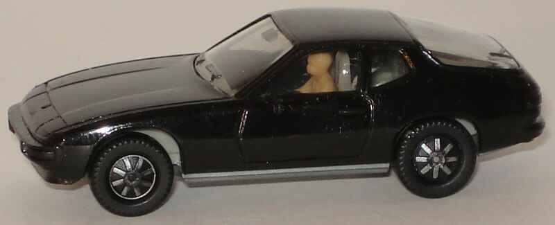 Foto 1:87 Porsche 924 schwarz, Bodenplatte grau mit Fahrerfigur herpa 2002