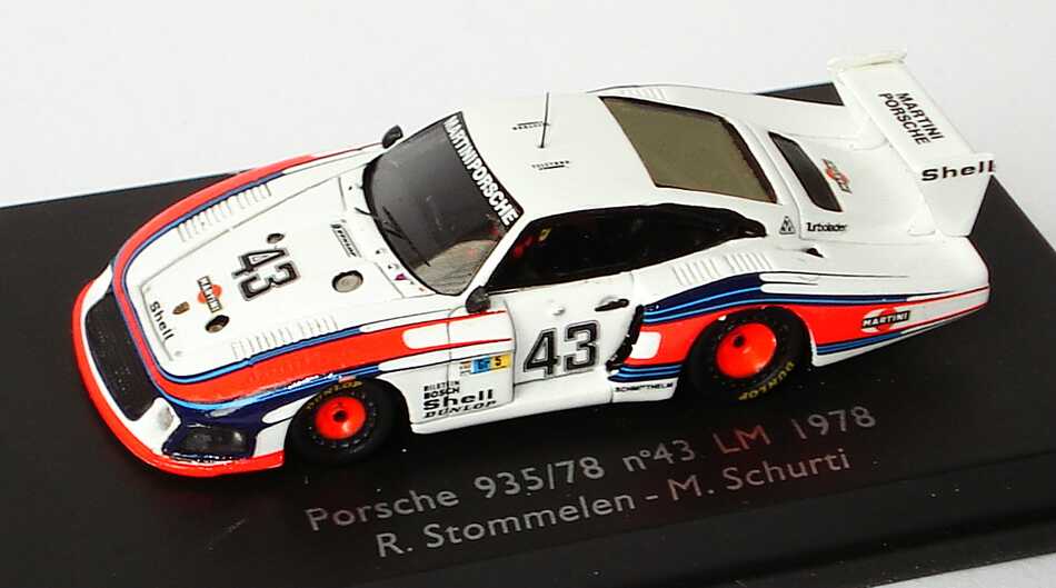 Foto 1:87 Porsche 935/78 Le Mans 1978 Martini Nr.43 Stommelen / Schurti (8. Platz) Spark 87S010