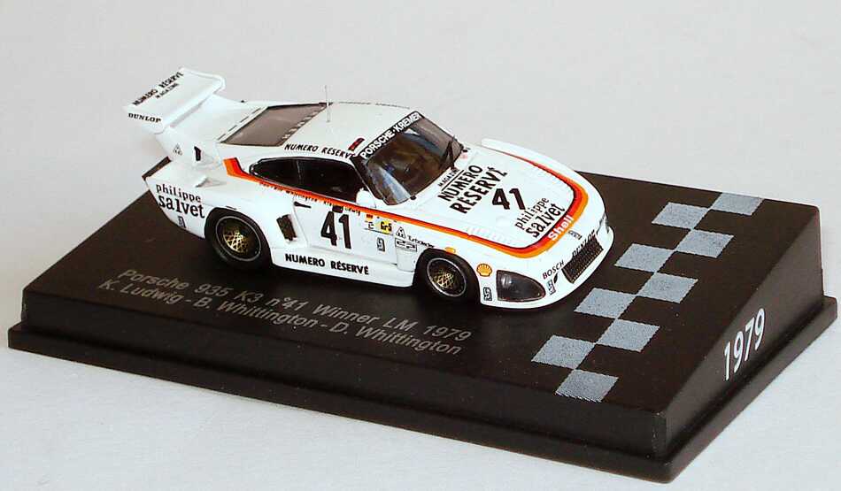 Foto 1:87 Porsche 935 K3 24h von Le Mans 1979 Kremer, Numero Réservé Nr.41, Ludwig / B. Whittington / D. Whittington (Siegerfahrzeug) Spark 87LM79