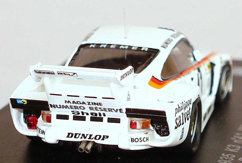 Foto 1:87 Porsche 935 K3 24h von Le Mans 1979 Kremer, Numero Réservé Nr.41, Ludwig / B. Whittington / D. Whittington (Siegerfahrzeug) Spark 87LM79