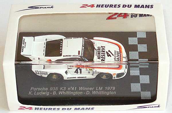 Foto 1:87 Porsche 935 K3 24h von Le Mans 1979 Kremer, Numero Réservé Nr.41, Ludwig / B. Whittington / D. Whittington (Siegerfahrzeug) Spark 87LM79