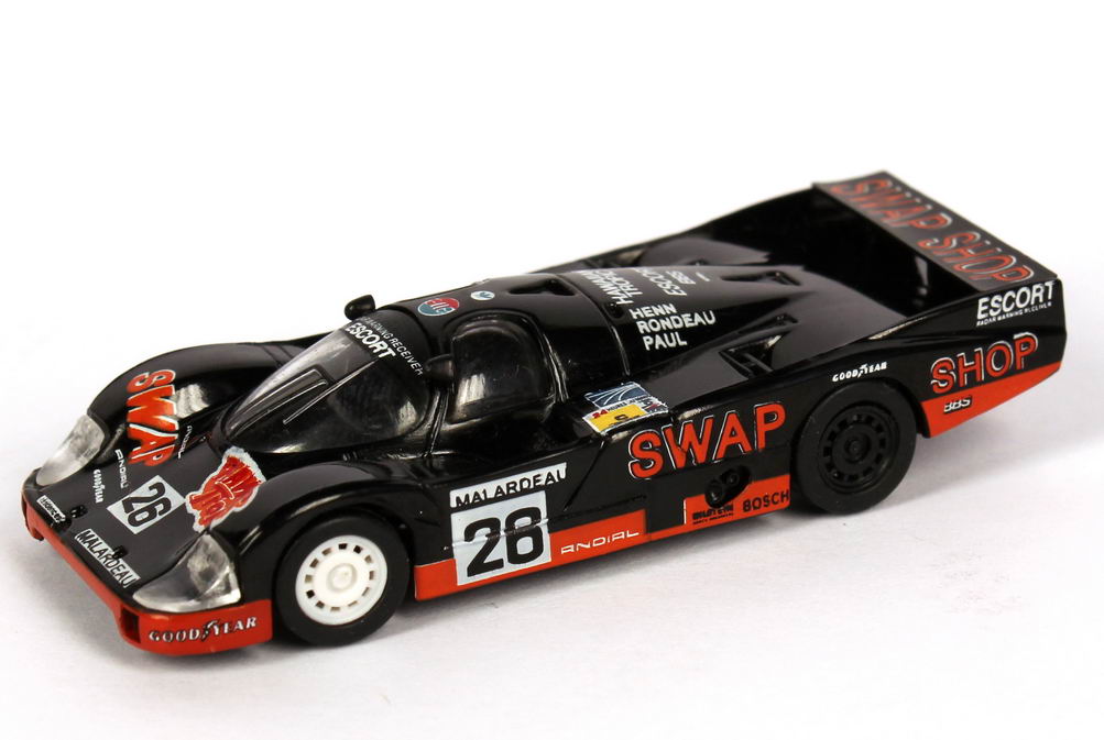 Foto 1:87 Porsche 956 L 24h von LeMans 1984 Swap Shop Nr.26, Rondeau / Henn / Paul Jr. (2. Platz) Trumpeter 16111