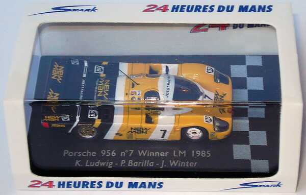 Foto 1:87 Porsche 956 24h von LeMans 1985 New Man, Joest Racing Nr.7, Klaus Ludwig / P. Barilla / J. Winter (Siegerfahrzeug) Spark 87LM85