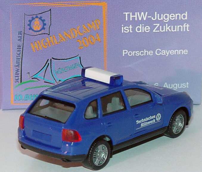 Foto 1:87 Porsche Cayenne S THW 10. Bundeswettkampf 1. August 2004, Auflage 1500 Stück herpa 270854
