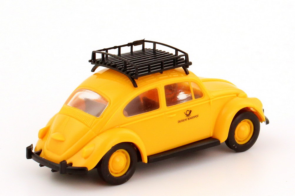 Foto 1:87 Post-Set Serie 6 Volkswagen der Deutschen Bundespost (VW 1200 A + VW T2 Kasten Hochdach + VW Fridolin) Brekina