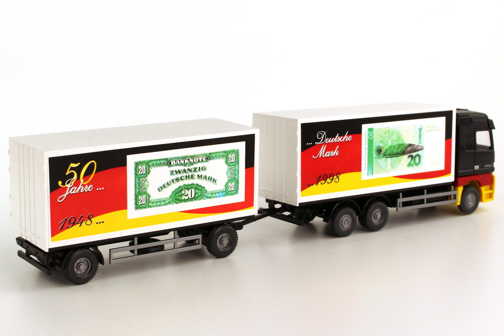 Foto 1:87 Post Museums Shop Setpackung 1998 50 Jahre D-Mark (Büssing 8000 + Mercedes Actros) Wiking 81-03