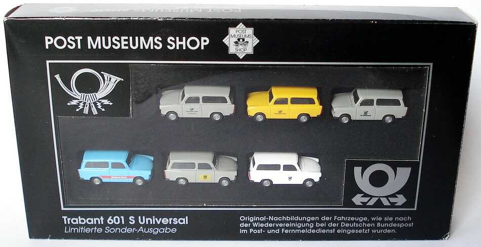 Foto 1:87 Post Museums Shop Setpackung Trabi-Set ´94 (6x Trabant Universal) herpa 40-01