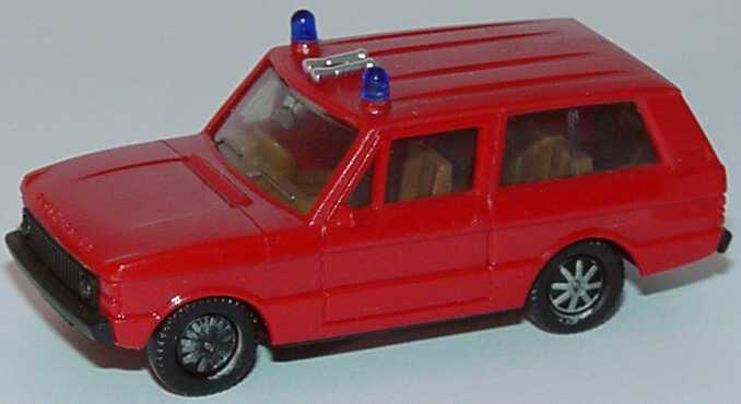 Foto 1:87 Range Rover Feuerwehr rot, IA braun, Räder mit Spechendruck herpa