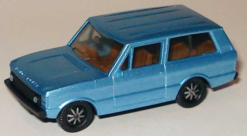 Foto 1:87 Range Rover eisblau-met. (Rechtslenker, alte Speichenräder, IA beige) herpa 3016