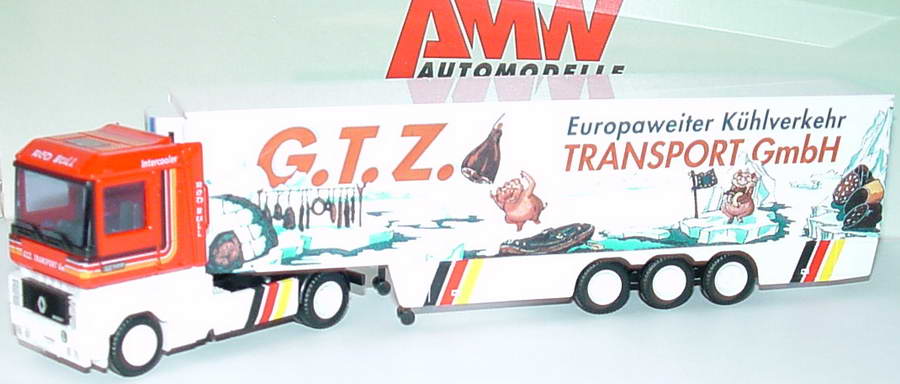 Foto 1:87 Renault AE 500 Magnum KükoSzg 2/3 G.T.Z. Transport GmbH, Red Bull (Motiv Schweine) AMW/AWM 95401-1
