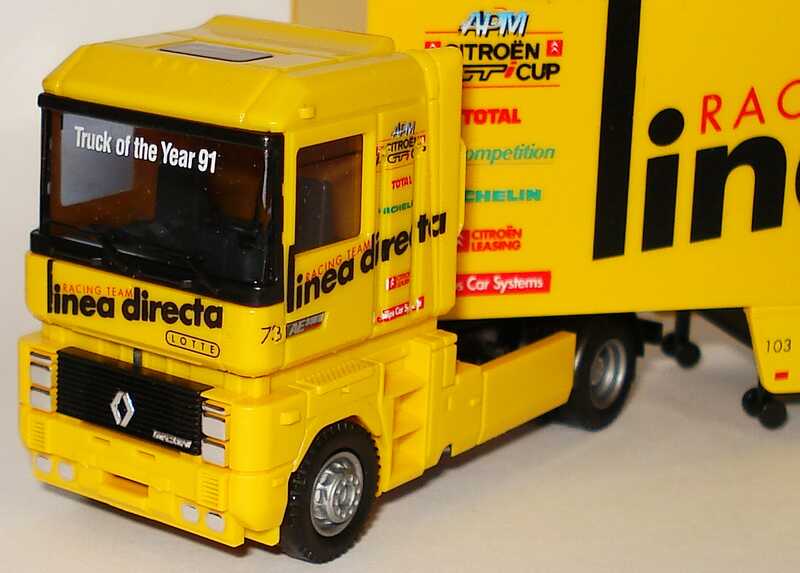 Foto 1:87 Renault AE 500 Magnum Renntransport-Szg 2/3 Linea Directa Racing Team, Citroen AX GT Cup AMW/AWM 70407
