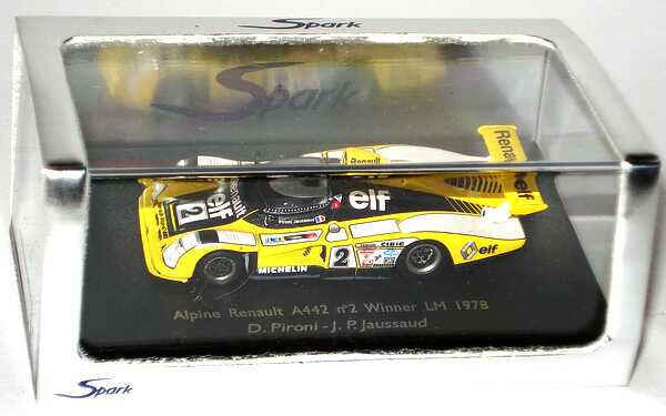 Foto 1:87 Renault Alpine A442 24h von LeMans 1978 Renault, elf Nr.2, Pironi / Jaussaud (Siegerfahrzeug) Spark 87S015