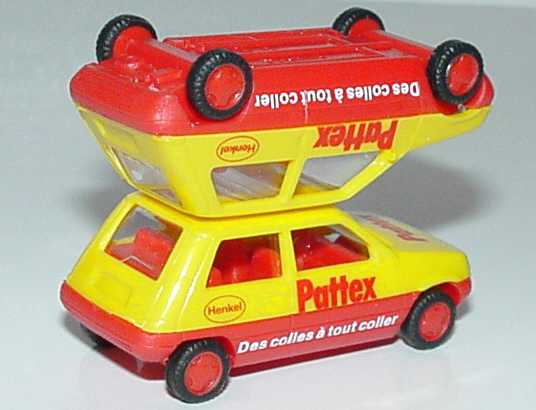 Foto 1:87 Renault R5 II mit zweitem R5 auf dem Dach Pattex, Henkel, Des colles à tout coller Praliné 2510