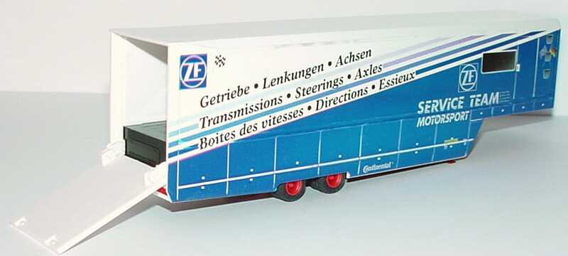 Foto 1:87 Renntransport-Auflieger 2a ZF Service Team Motorsport B&S Automodelle