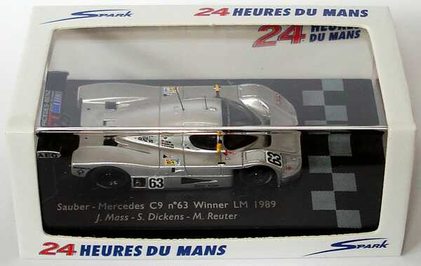 Foto 1:87 Sauber-Mercedes C9 24h von Le Mans 1989 Nr.63, Mass / Dickens / Reuter (Sieger) Spark 87LM89
