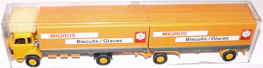 Foto 1:87 Saurer D 290 PPHgz 2/2 Migros-Midor, Biscuits/Glaces Roskopf 423