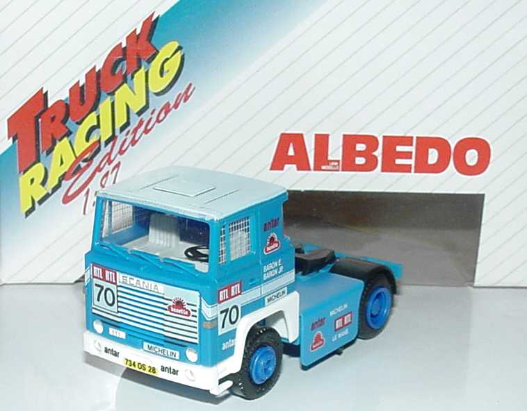 Foto 1:87 Scania R111 2a Renntruck Baron, Antar, RTL Nr.70 Albedo 600114