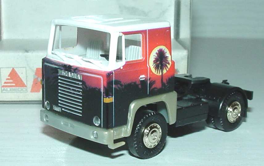 Foto 1:87 Scania R111 2a Szgm Design Sonnenuntergang (Schausteller-Zugmaschine) Albedo