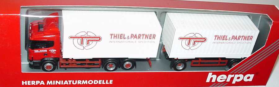 Foto 1:87 Scania R124 Fv Cargo-Box-WKoHgz 3/2 Thiel & Partner herpa 145305