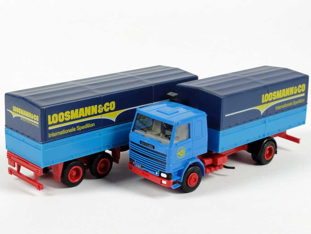 Foto 1:87 Scania R142 PPHgz 2/3 Loosmann & Co Internationale Spedition herpa