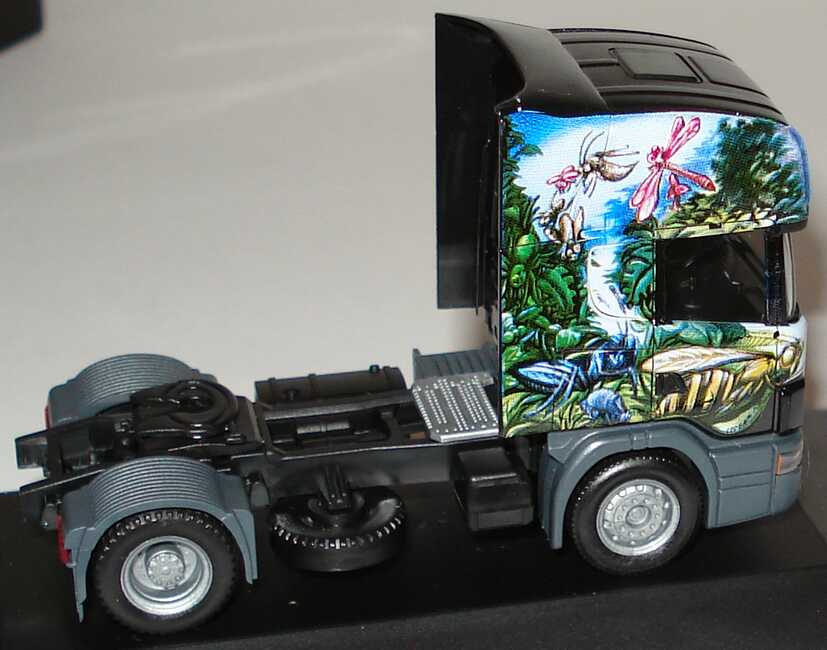Foto 1:87 Scania R144 Topline Fv 2a Szgm Asam, Airbrush-Design Maya herpa 189422