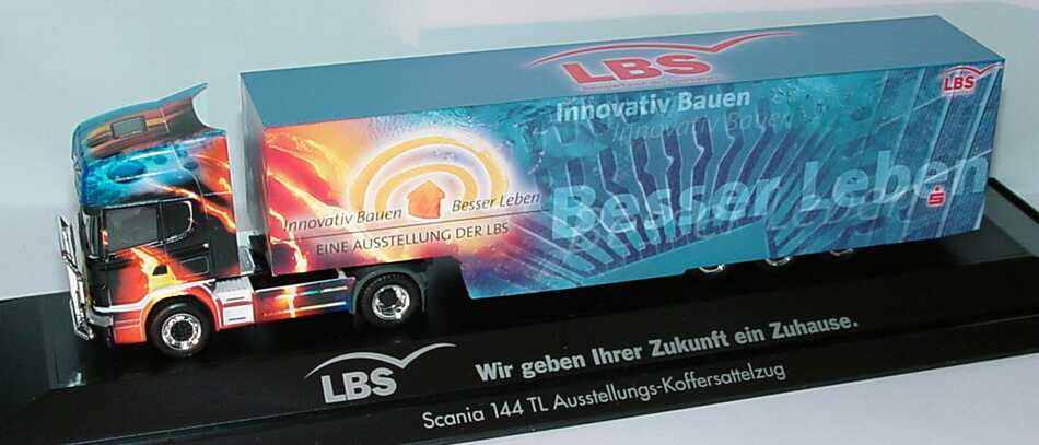 Foto 1:87 Scania R144 Topline Fv Cv KoSzg Cv 2/3 Showtruck LBS - Innovativ Bauen - Besser Leben herpa 120111