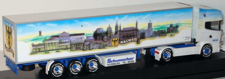 Foto 1:87 Scania R144 Topline Fv Cv KükoSzg 2/3 Spedition Schumacher, Aachen Truck herpa 187022