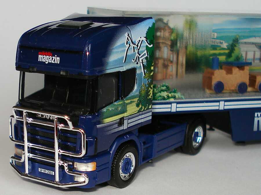 Foto 1:87 Scania R164 Topline Fv Cv TransparentKoSzg Cv 2/3 Märklin Magazin 2001 herpa