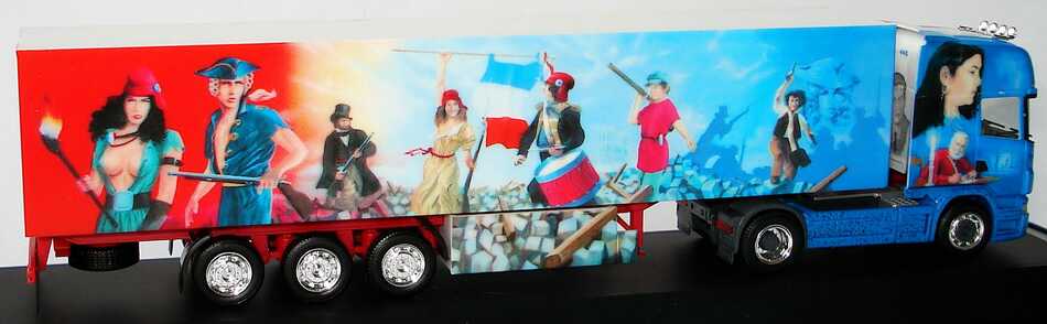Foto 1:87 Scania R 580 Topline Fv Cv KoSzg  2/3 Beuschart, Die Revolution - La Revolution herpa 120906