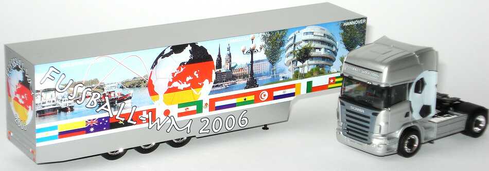 Foto 1:87 Scania R 580 Topline Fv Cv KoSzg Cv 2/3 Fussball-WM 2006 herpa 280549