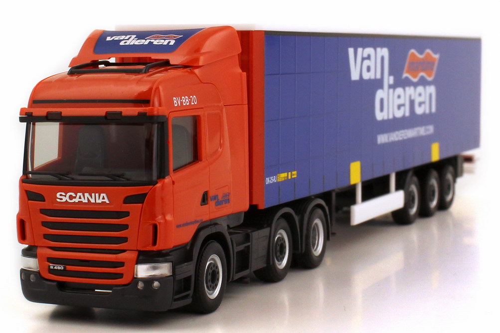 Foto 1:87 Scania R 480 Highline 2009 Fv Cv GP-Szg 3/3 Van Dieren Maritime (Niederlande) herpa 157940