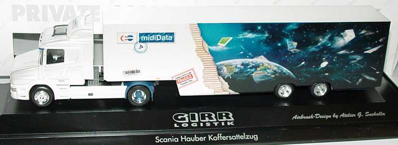 Foto 1:87 Scania T124 Fv Cv KoSzg Cv 2/2 Girr, midiData herpa 120265