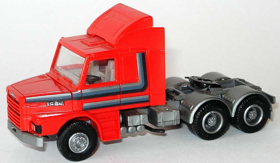 Foto 1:87 Scania T142 Fv 3a Szgm gelb mit Streifendekor herpa 844001