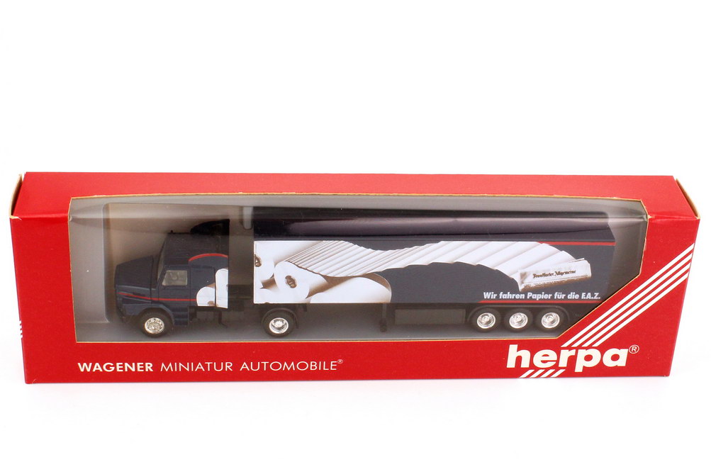 Foto 1:87 Scania T142 Fv KoSzg 2/3 Wir fahren Papier für die F.A.Z. herpa 844005