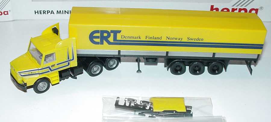 Foto 1:87 Scania T142 Fv PPSzg 3/3 ERT - Denmark Finland Norway Sweden herpa 141659